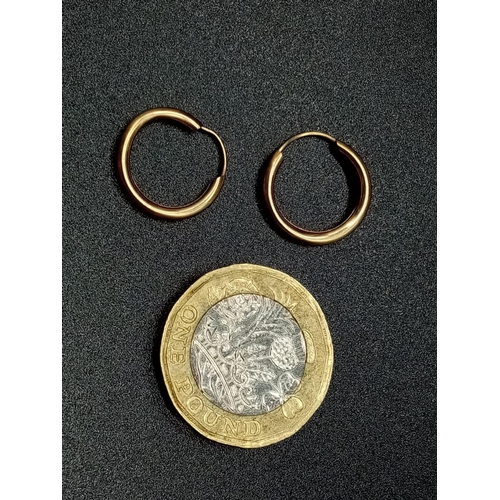 96 - 9ct Pair of small Sleeper EARRINGS