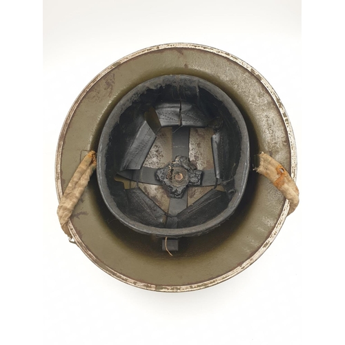 19 - WW2 British Brodie Helmet with insignia of the Highland Division.