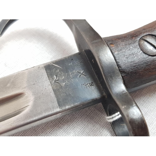 132 - An amazing museum quality replica Hooked Quillion 1907 Pattern Bayonet. Almost perfect in every way ... 