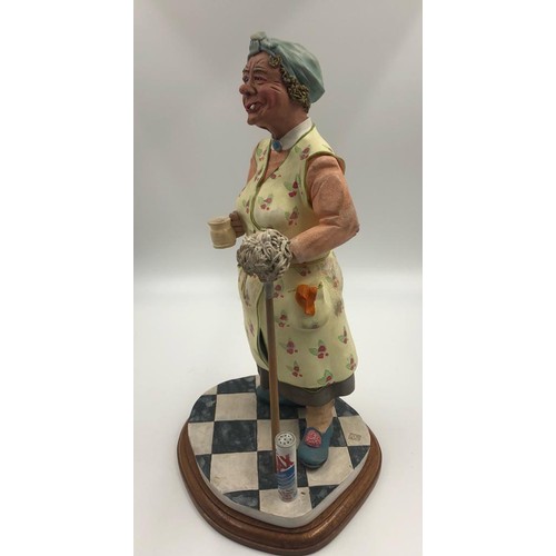 717 - An original Colin George Mrs Mop Sculpture.  A beautifully detailed piece of ceramic, made in 1985. ... 