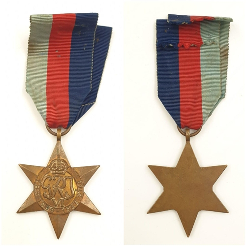 5 - Old Wooden Box with hand painted S.A.S badge, containing a set of medals comprising of 1939-45 Star,... 