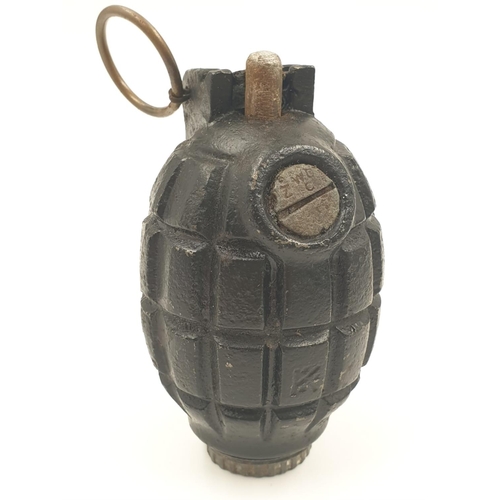 17 - Inert WW2 No 36 Mills HAND GRENADE.  The body and base both made by Kenrick in 1944.  Complete with ... 