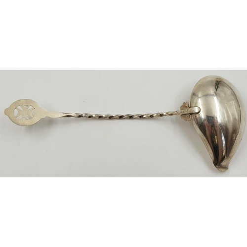 32 - An Antique, Maltese, Punch Ladle. Beautifully designed with twisted stem and The Maltese Cross at ap... 