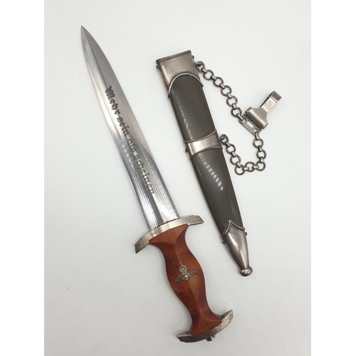 8 - WW2 German 3rd Reich N.P.E.A. student leaders' DAGGER with CHAIN.  A very nice example by Karl Burgs... 