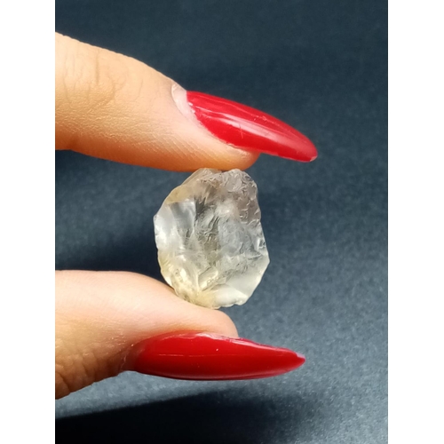 316 - 18.73 Cts Natural Rough Citrine. IDT certified