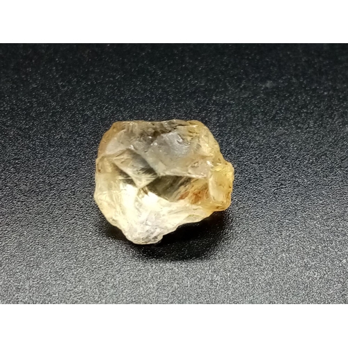 330 - 15.60 Cts Natural Rough Citrine. IDT certified