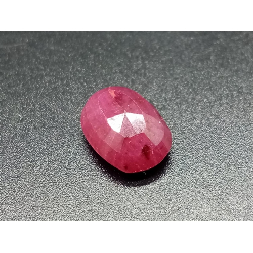 750 - 8.73 Cts Natural Ruby. Oval shape. IGL&I certified