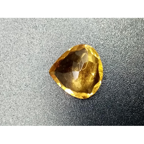 946 - 3.50 Cts Natural Citrine . Pear shape. IGL&I certified