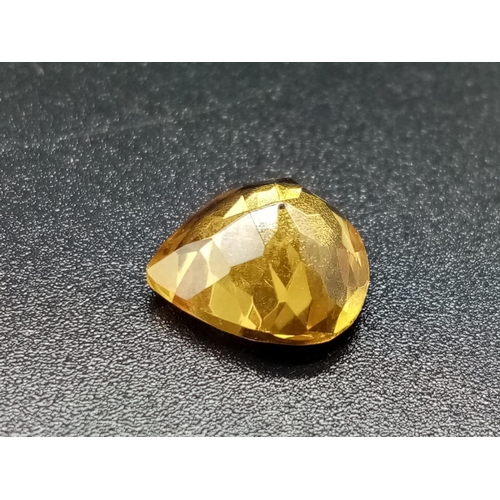 946 - 3.50 Cts Natural Citrine . Pear shape. IGL&I certified