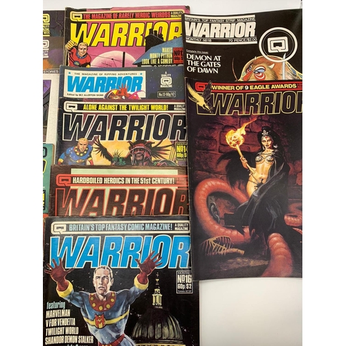 882 - 12x issues of 1980s Warrior magazines