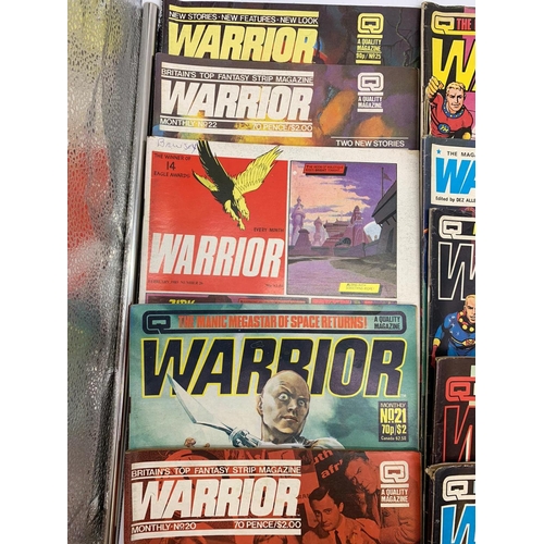 882 - 12x issues of 1980s Warrior magazines