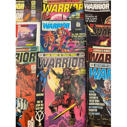 882 - 12x issues of 1980s Warrior magazines