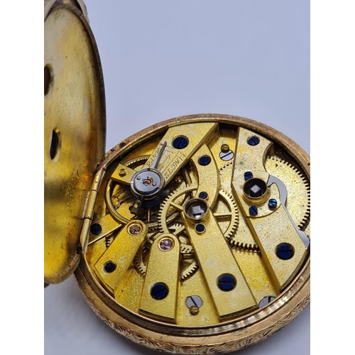 752 - 18ct Gold Ladies POCKET WATCH circa 1890.  FWO   31.5g