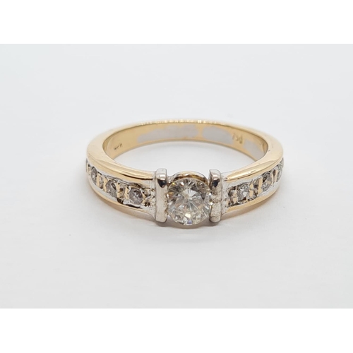 933 - 18ct Gold and Diamond RING.  4.2g    Size K/L