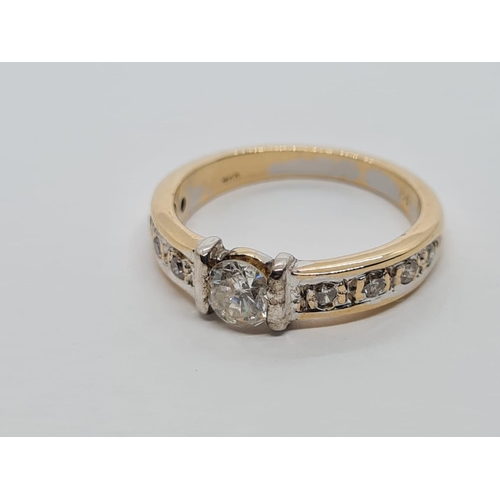 933 - 18ct Gold and Diamond RING.  4.2g    Size K/L