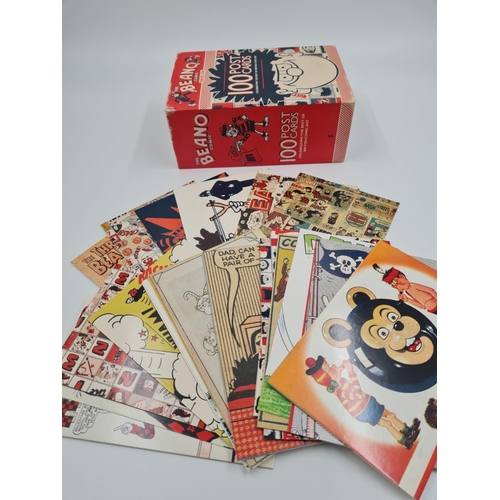 350 - A BEANO collection of 100 postcards, in original presentation case, celebrating important moments of... 