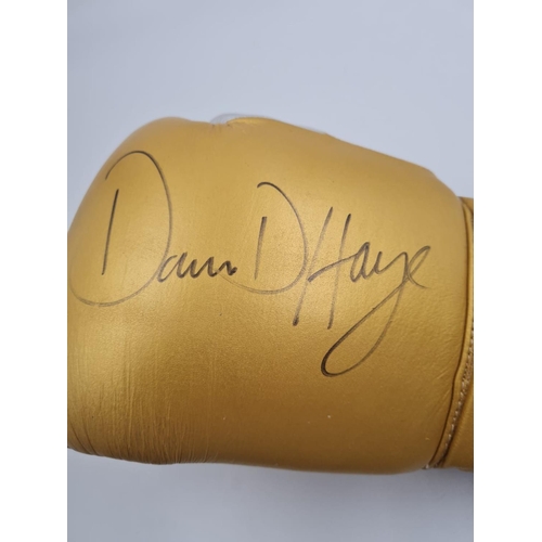 469 - A David Haye signed Gold Boxing Glove.