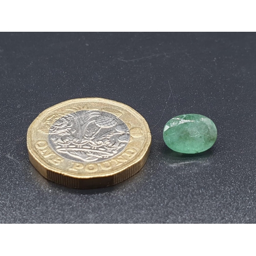 204 - Oval Cut Natural Emerald with US UGL Appraisal Report.