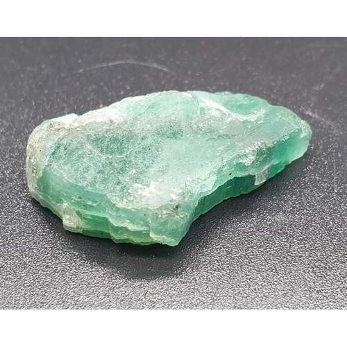 232 - 27.69Cts Natural Rough Emerald. IDT certified