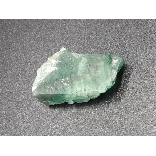 232 - 27.69Cts Natural Rough Emerald. IDT certified