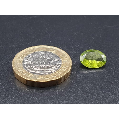 295 - 2.32 Cts Natural Peridot. Oval shape. IDT certified