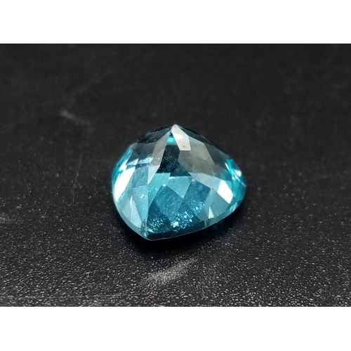 309 - 6.69 Cts Natural Blue Topaz. Pear Mixed shape. IDT certified