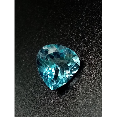 309 - 6.69 Cts Natural Blue Topaz. Pear Mixed shape. IDT certified