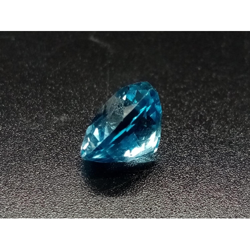 309 - 6.69 Cts Natural Blue Topaz. Pear Mixed shape. IDT certified