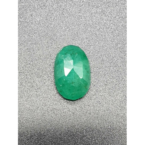 540 - 6.050 Cts Natural Emerald. Oval Shape. GLI Certified