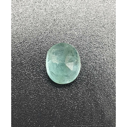 638 - 1.50 Cts Natural Emerald. Oval Shape. GLI Certified