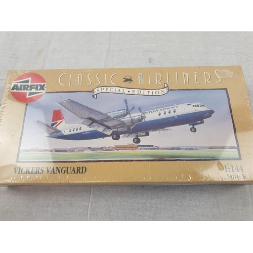 435 - 4 Model Airfix and 2 Academy Minicraft Kits. Including an opened Vickers Vanguard kit and The Alfa R... 