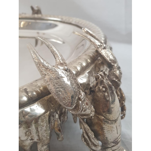 6 - A VERY RARE SPANISH SILVER LOBSTER SERVING TRAY CIRCA 1920 , 4.2KG AND 50 X 35 CMS.
AN INTERESTING C... 
