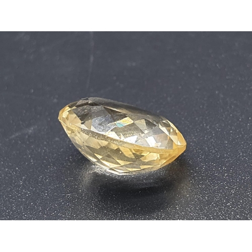 554 - 16.10 Cts Natural Citrine. Oval Shape. GLI Certified