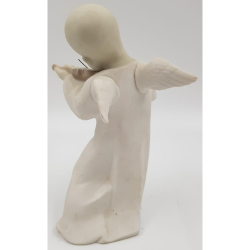 449 - Lladro Porcelain Figure. A Chinese Angel Playing the Violin. 16cm tall