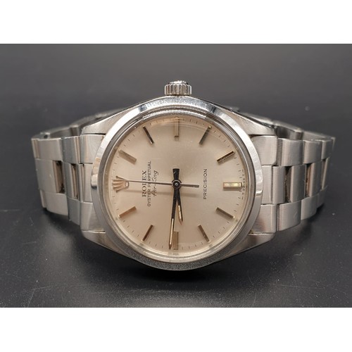 69 - A gents ROLEX, Oyster perpetual, Air-King, Precision,  automatic, stainless steel watch, 37mm, in go... 