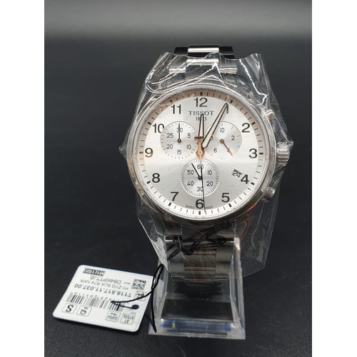 22 - A gents large TISSOT 1853 CHRONO with sapphire crystal, water resistant, 10 bar, in excellent workin... 