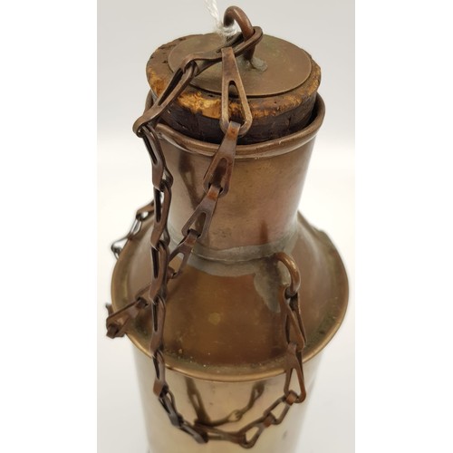 329 - Victorian (Boer War) Period Copper Ships Water Bottle with weighted bottom in order to stay stable d... 