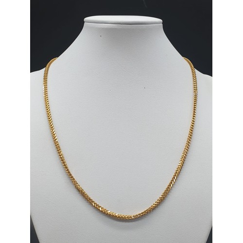 177 - A 21 carat yellow gold chain. Length: 48cm, weight: 23g.