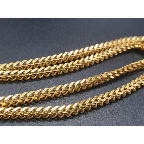 177 - A 21 carat yellow gold chain. Length: 48cm, weight: 23g.