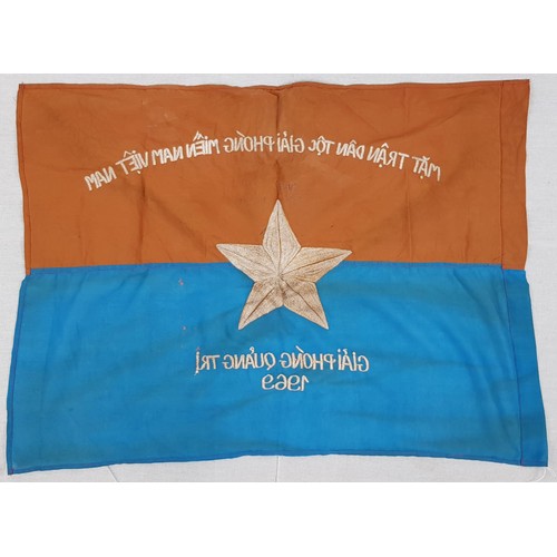 286 - Vietnam War Era Vietcong Victory Banner “National Liberation Front Victory in South of Vietnam” “Lib... 