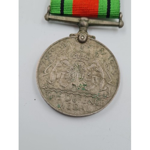 160 - WW2 British Defence Medal With R.P.N.S Shield. Awarded to those who volunteered their vessel and or ... 