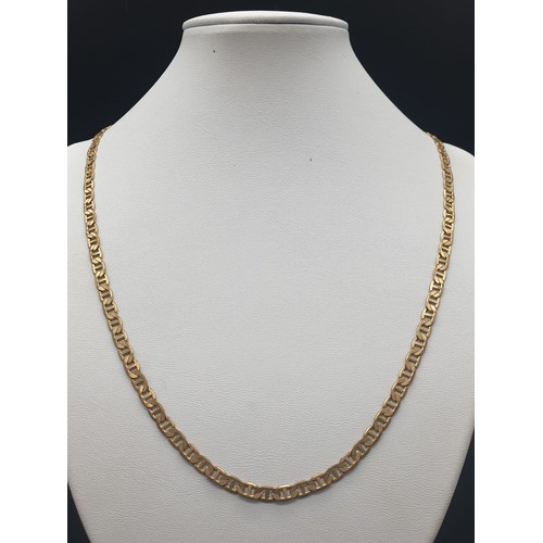 305 - A 9CT GOLD INTERLINK NECK CHAIN 56 CMS IN LENGTH AND WEIGHING 12.3GMS