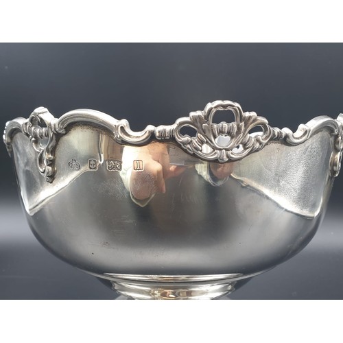 249 - AN ANTIQUE LARGE SOLID SILVER PUNCH BOWL MADE IN BIRMINGHAM 1857 BY ELKINGTON AND CO 609GMS