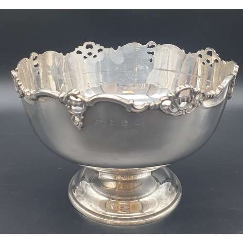 249 - AN ANTIQUE LARGE SOLID SILVER PUNCH BOWL MADE IN BIRMINGHAM 1857 BY ELKINGTON AND CO 609GMS