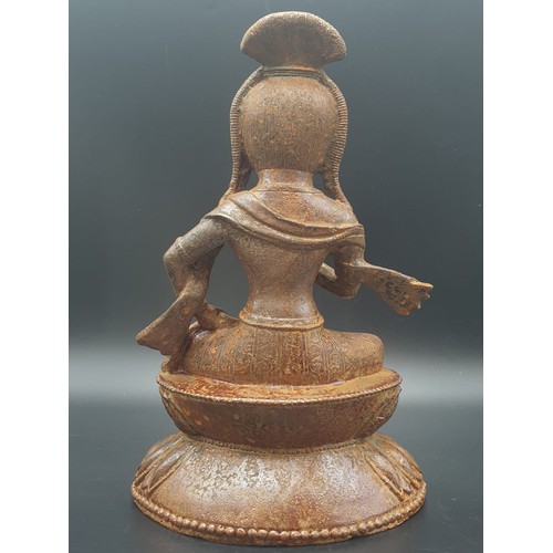 262 - A TIBETAN EARLY BRONZE BUDDAH. 26cm height