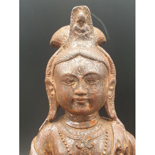 262 - A TIBETAN EARLY BRONZE BUDDAH. 26cm height