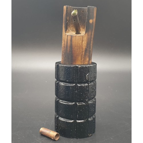 72 - Original INERT WW1 British Battaye Hand Grenade with an amazing museum quality replica dummy fuze.