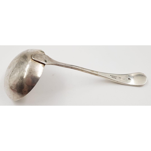 553 - A Vintage, possibly Antique Silver Maltese Ladle.
14cm. 36.7g.