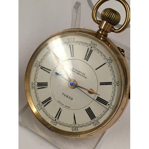 10 - Antique 12ct gold pocket watch stop seconds function , fully working , large 52mm case heavy 96.5g, ... 