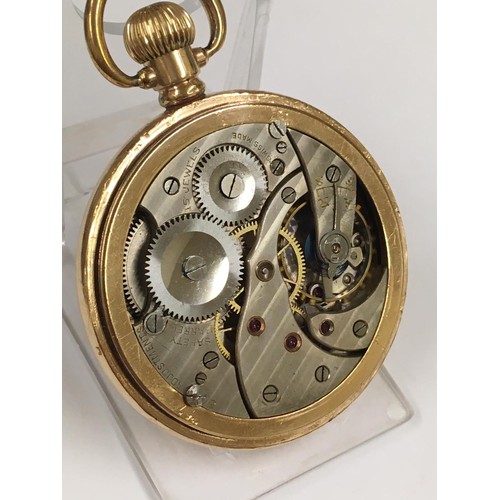 40 - Vintage yellow metal Masonic memento mori pocket watch ( working ) but no guarantees.